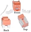 CAT5E, RJ45 Keystone Jack, 110 Style, Orange Color