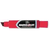 MARKS-A-LOT Permanent Marker, Jumbo Chisel Tip, Red
