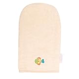 100% Cotton Wash Glove Hand Mitten Flannel -- Cream -- 0 m+