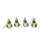 Produkt-Bild: Christbaumschmuck FROSCHK&Ouml;NIG gr&uuml;n - 4er Set