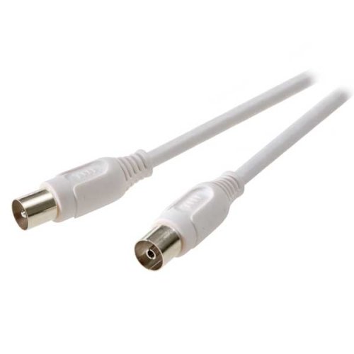 Vivanco Antennenkabel, Koaxstecker  Koaxkupplung, >75dB, 3m, wei&szlig; Preisvergleich