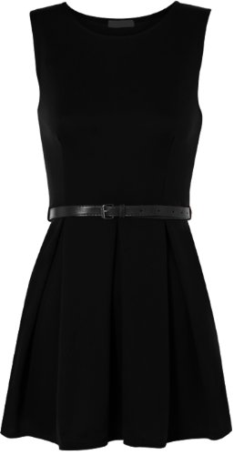 Ladies Belted Flared Skater Short Mini Dress Sleeveless Pleated Womens Sizes 8 10 12 14