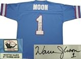 Warren Moon Signed Houston Oilers Mitchell-and-Ness Blue Authentic Jersey
