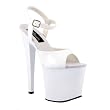 7 1/2 Inch Womens Evening Shoe Sexy High Heel Shoe High Platform Shoe Fetish Sandal Shoes White