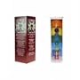 Chakra Kerze multicolor, 21 x 6,5 cm, Material: Glas, Stearin (Palm�l), Brenndauer: ca.100 Std.