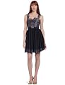 Maxandcleo Womens Front Tie Mesh Dress