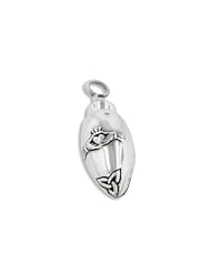 Celtic Knot Claddagh Urn for Ashes Sterling Silver Jar Pendant