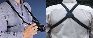 Op/Tech Bino/Cam Harness, Elastic Version for Cameras & Binoculars - Black
