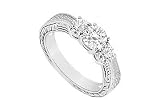 31jprp7KSrL. SL160  Three Stone Diamond Ring : 14K White Gold   0.33 CT Diamonds
