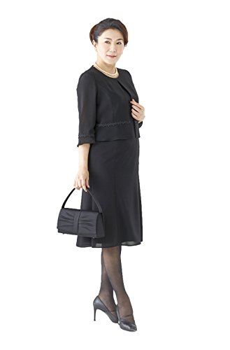 (モノワール) MONOIR 喪服 レディース 礼服 夏 夏用 大きいサイズ ウォッシャブル 前開き 授乳 ブラックフォーマル ワンピース 02P32282