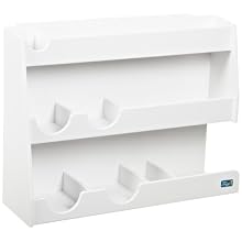 TrippNT 50138 White PVC Plastic Bench Top Workstation, 16 Compartments, Medium, 16" Width x 12" Height x 7" Depth