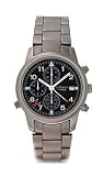 St. Moritz Titan II TI Chronograph Watch, Black Dial with Titanium Bracelet