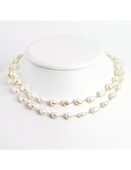 Genuine .925 Sterling Silver Double Strand Freshwater Cultured Pearl 17in Necklace. 100% Satisfaction Guaranteed.