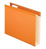 Pendaflex 4152X2ORA Hanging Box Bottom Folder, Orange, Letter, 25 Per Box
