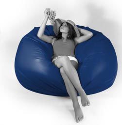 Sitzsack Sitzkissen Love dunkel blau