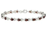 6 1/2 Carat Garnet Sterling Silver Bracelet