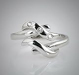 925 Sterling Silver Toe Ring CZ