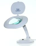 Daylight Professional Quality Table Top Magnifying Lamp, with massive 5" x 4" Aspheric Lens With Very Heavy Base And Long Reach Arm