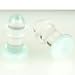 Pair of Glass Single Flared Color Front Plugs: 6g, Mint
