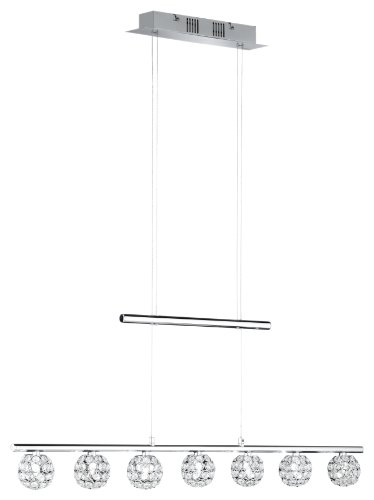 WOFI5 Wofi Pendelleuchte, 7-flammig, max. Abh&auml;ngung 150 cm, L&auml;nge 94 cm, H&ouml;henverstellbar, chrom 7568.07.01.0000