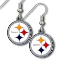 Pittsburgh Steelers Dangling Earrings - NFL Football Fan Shop Sports Team Merchandise