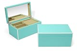 Jewelry box elle lacquer turquoise