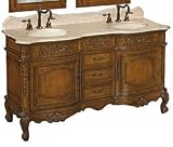 Belle Foret Vanity Sink and Faucet Package - Double Basin, Marble Top