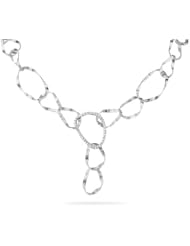 I. Reiss 14K Gold Ribbon Necklace set with Diamonds.