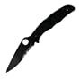Spyderco Endura 4 Lightweight Combination Edge Knife, Black