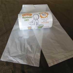 Durable Wastebasket Liners: 8 Rolls (50 Bags per Roll), 0.5 Mil Thick, 15 Gallons