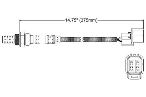 Walker 250-24310 Four Wire Oxygen Sensor