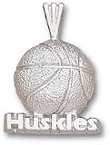 Washington Huskies "Huskies Basketball" Pendant - Sterling Silver Jewelry