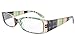 Eyekepper 4-Pack Striped Temples Spring Hinge Reading Glasses +2.75