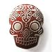 Aztec Skull Red Belt Buckle
