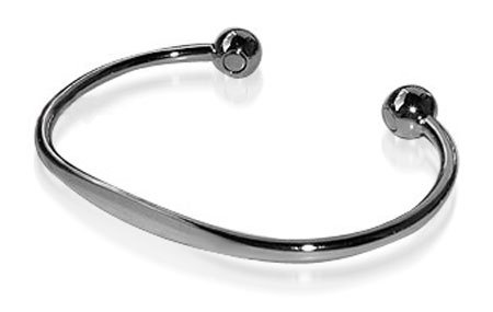 Magnetic Therapy Unisex Slim Silver Tone Bracelet 7″