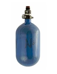 Sports: Ninja Paintball Super Lite 68ci / 4500psi Carbon Fiber Compressed Air Tank w/ Pro V2 Regulator - Blue - Ninja Paintball