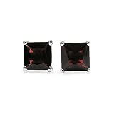 4.25 Carat Genuine Garnet Stud Earrings