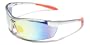 X Loop Sunglasses Wrap Style X6 UV400 Lens for Baseball, Softball, Cycling, Golf, Kayaking and All Active Sports (Silver & Orange)