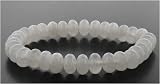 8mm Rondell Bracelet - Snow Quartz