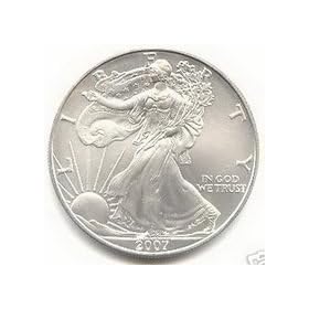 2007 US MINT AMERICAN SILVER EAGLE $1 DOLLAR UNC COIN