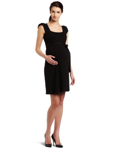 Jules & Jim Women's Maternity Fashion Short Sleeve Dress, Black, X-Small