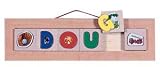 SIX BLOCK NAME BOARD MAGNETIC PUZZLE & 6 LETTER OR OBJECT BLOCKS by Melissa & Doug