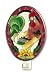 Tuscany Rooster Hand Painted Stained Glass Night Light