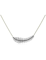 Mizuki 14k White Diamond Long Quill Necklace On Wheat Chain, 17.25"