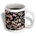 Lee Hiller Designs General Themes - Fashion Glamour Print Lipstick, Jewelry and Sunglasses on Black - Mugs