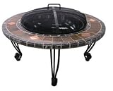 Uniflame Slate-and-Marble Firepit with Copper Accents