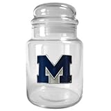 Michigan Wolverines NCAA 31oz Glass Candy Jar