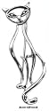 Sterling Sliver Siamese Cat Outline Pin