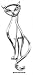 siamese9  - Sterling Sliver Siamese Cat Outline Pin