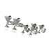 Frosted Silver Martini Glass Cufflinks & Studs